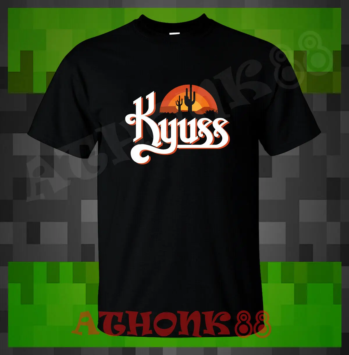 

New T SHIRT FIT FOR KYUSS Logo Men's Black T-Shirt