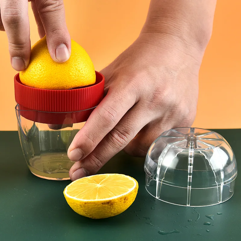 

Портативная соковыжималка для лимона, прозрачная пластиковая ручная соковыжималка для апельсинов и цитрусовых, расширитель со шкалой, кухонная соковыжималка для напитков, инструменты