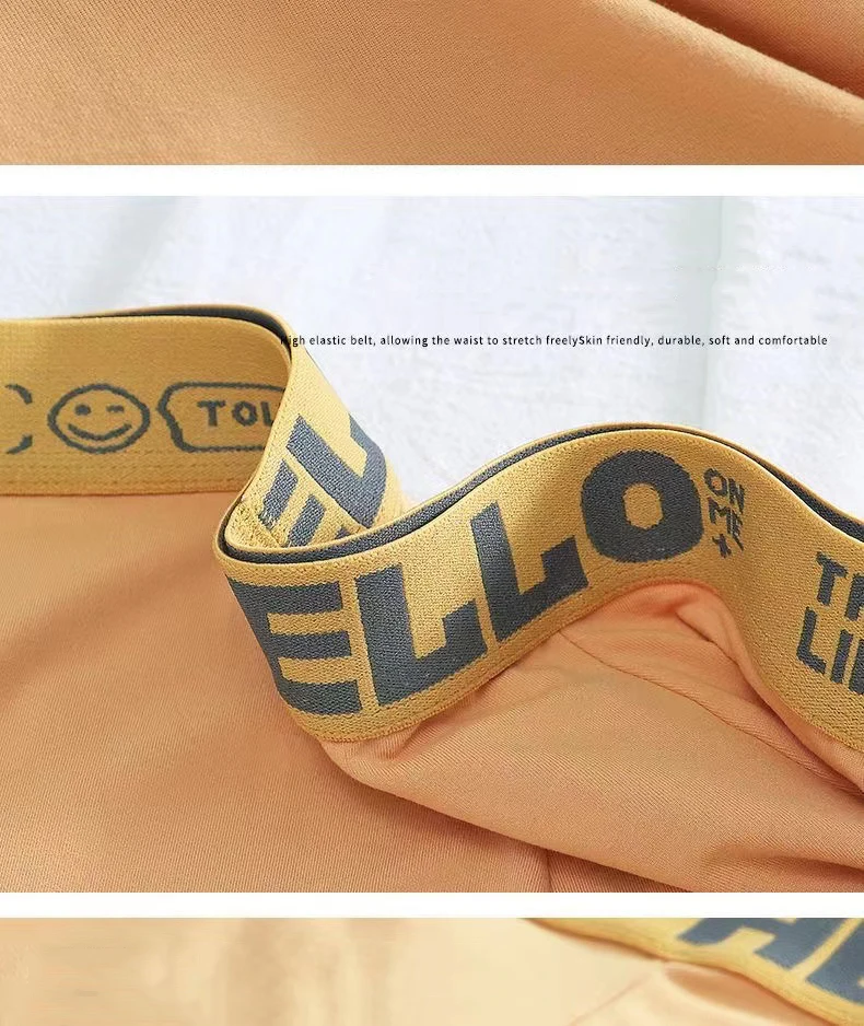 6pcs/Lot Boxer Men's Underwear Boxers Man Hello Lego Fashion Loose Breathable Pants Shorts Male High Quality Underpants  L-4XL