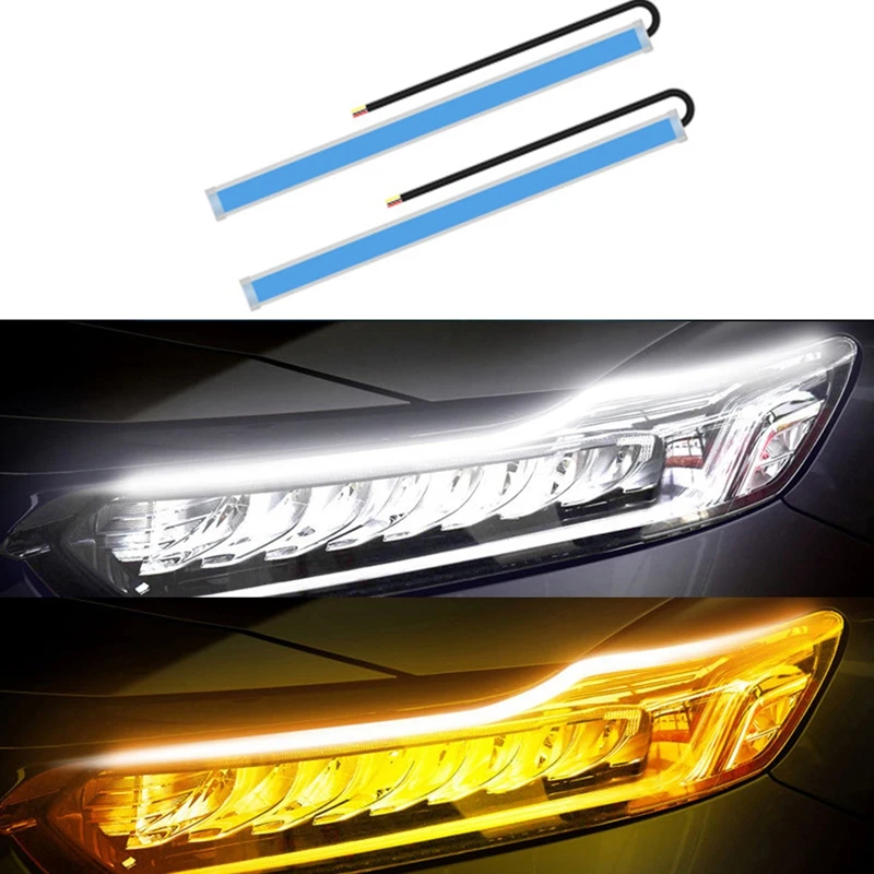 

Universal led ambient light car DRL Daytime Running Lights Auto Flowing Turn Signal Guide Thin Strip Lamp Styling Accessories