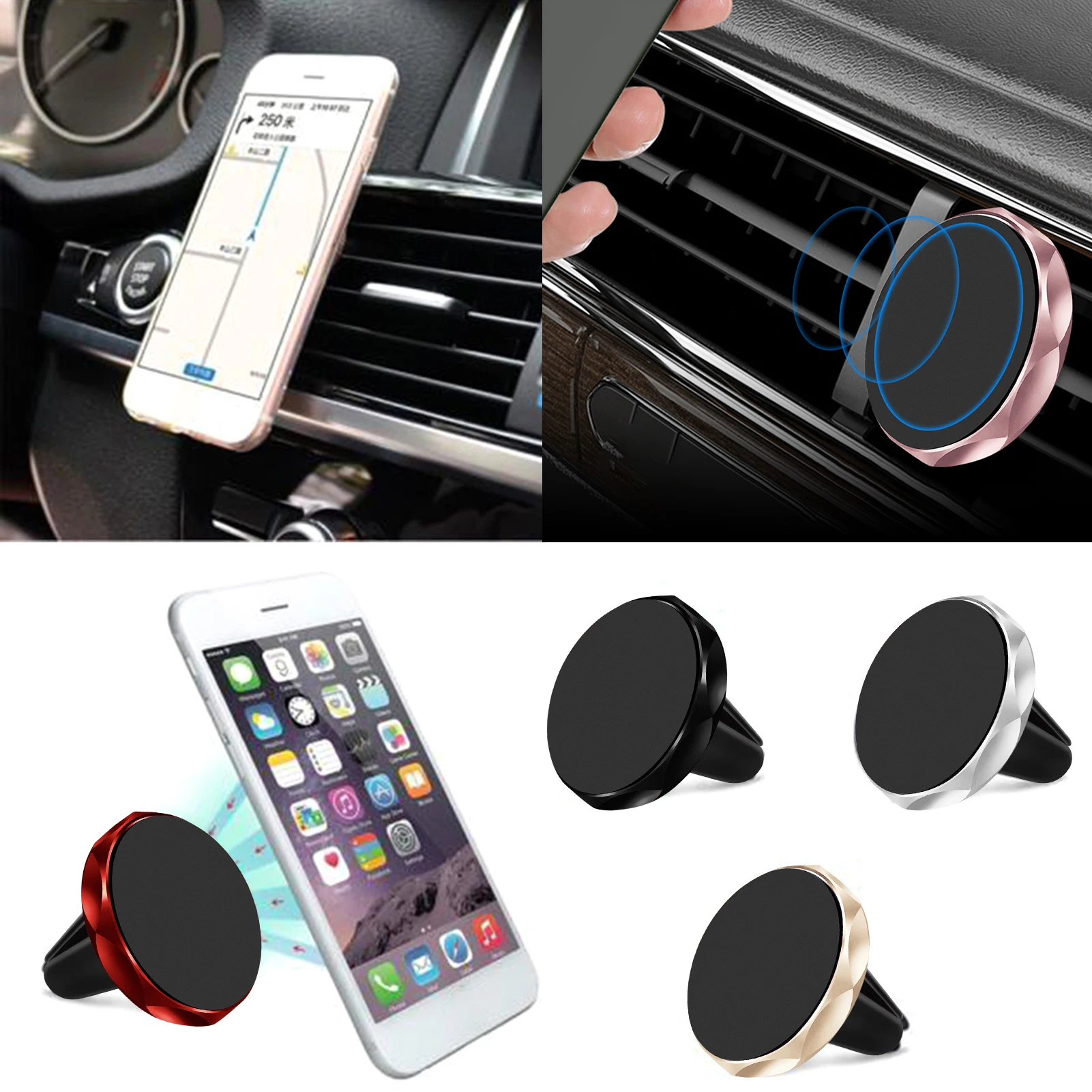 

Универсальные Металлические пластины, автомобильные принадлежности для навигации, магнитный кронштейн на руль, автомобильный держатель д...