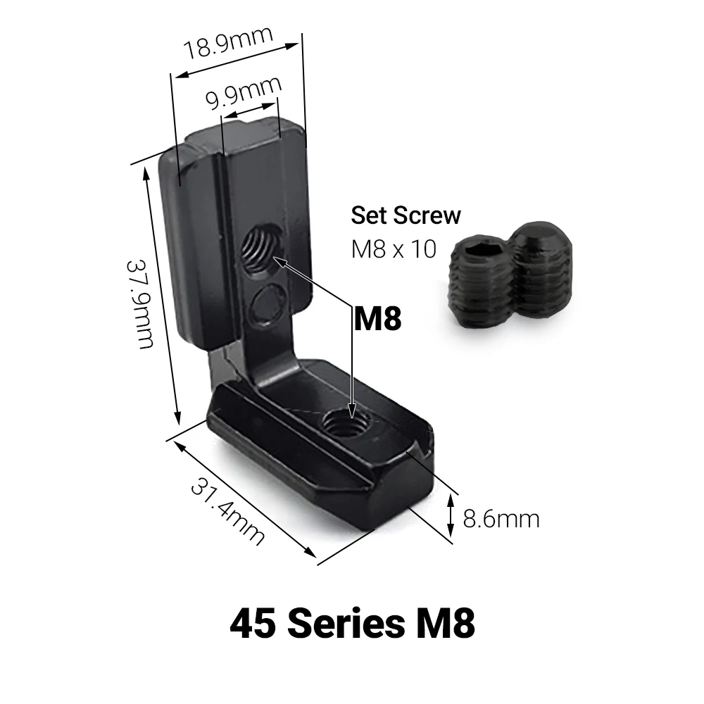 

10 шт. внутренний скрытый угловой кронштейн L-образные внутренние разъемы с винтами для аксессуаров для алюминиевого профиля серии 2020, 3030, 4040