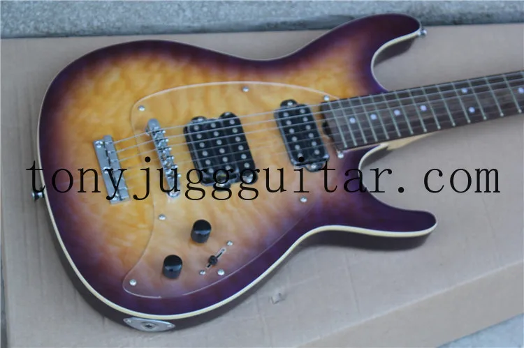 

Hot Sale MusicMan Steve Morse Y2D Purple Sunset Violet Electric Guitar Figured Maple Top