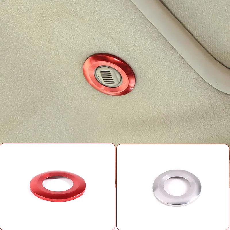 

For Hummer H2 2003-2007 Aluminum alloy Car Roof Microphone Speaker Decorative Ring Sticker Car Interior Accessories