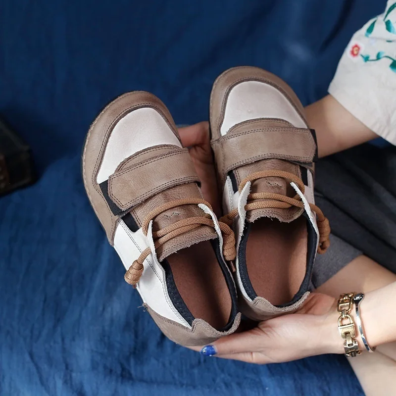 

Shoes women 2021 new fashion shoes round head soft bottom ladies clown shoes flat leather ugly cute