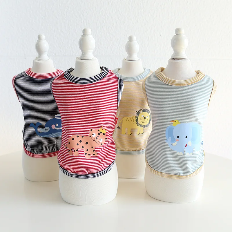 

Мультяшные Животные Собака одежда жилет Слон одежда для питомца маленькие собаки Модный повседневный костюм Тедди бишон Весна лето Красны...