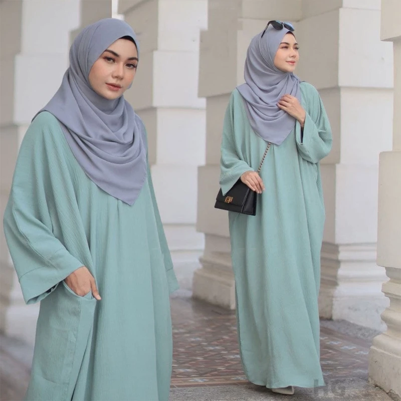Muslim Dress Prayer Garment Jilbab Abaya Ramadan Gown Abaya for Womens Girls
