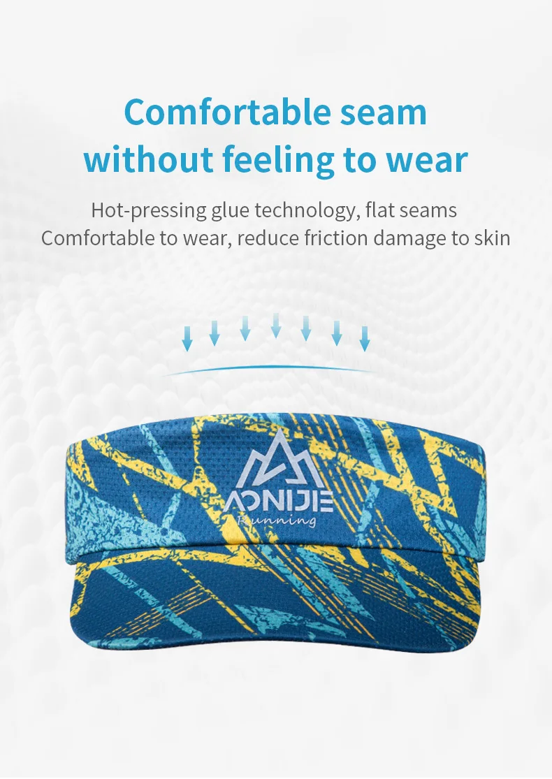 AONIJIE E4602 New Unisex Sports Foldable Empty Top Cap Hollow Hat Software Sun Visors Head Band with Visor for Running Marathon