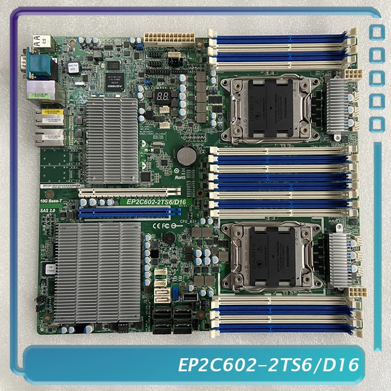 Two-Way Server Motherboard For AsRock EP2C602-2TS6/D16 LGA2011 Support Xeon 5-1600/2600/4600 V2 High Quality