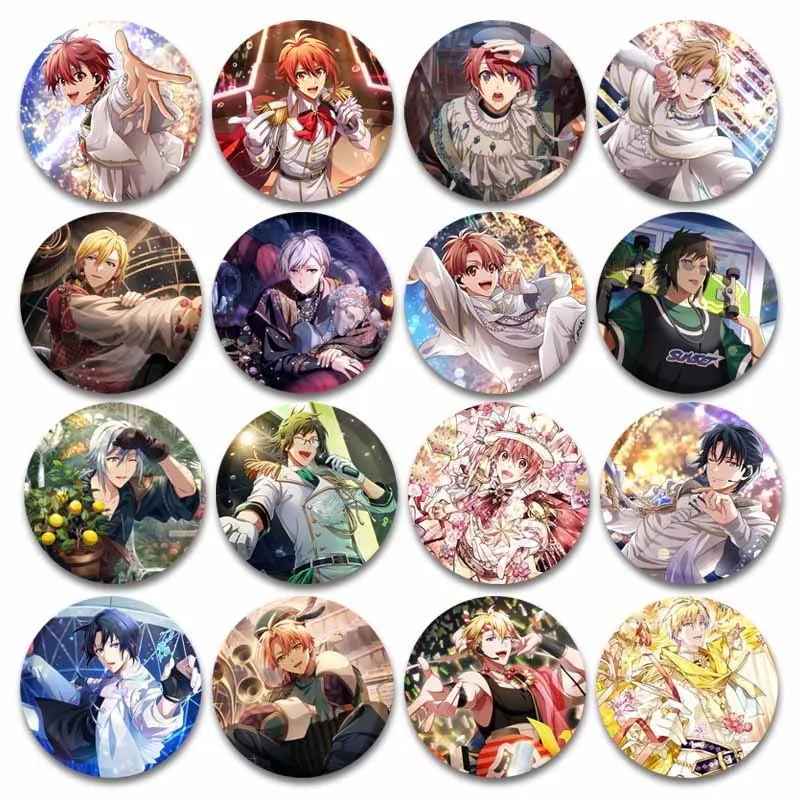 Cartoon Idol IDOLISH7 Badge Creative Handmade Snap-in Brooches Iori Izumi Nikaido Yamato Mitsuki Lapel Pins for Backpack