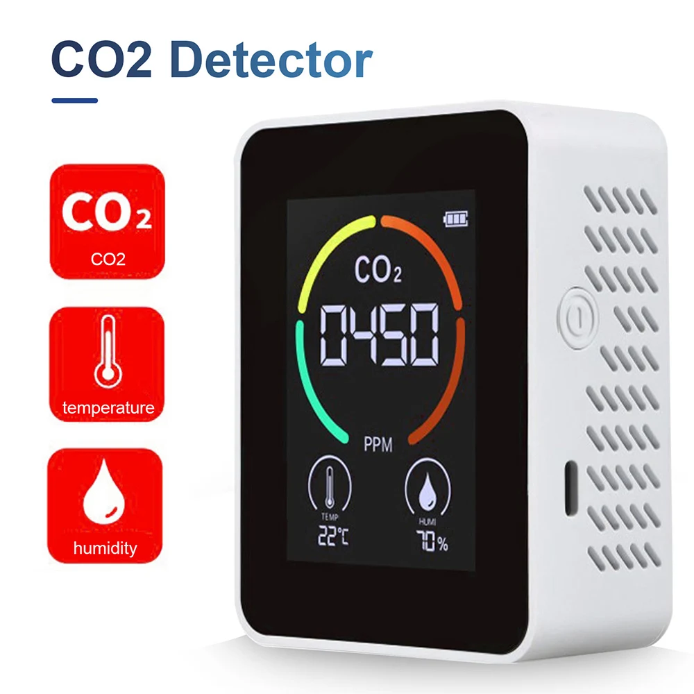 

Датчик CO2, детектор воздуха, детектор углекислого газа, для сельского хозяйства, теплицы, счетчик CO2, монитор качества воздуха, детектор CO2