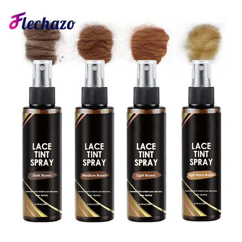 Super Lace Wig Making Accessories 100ml Lace Tint Spray to Making Natural Skin Color Dark Brown Middle Brown Light Brown