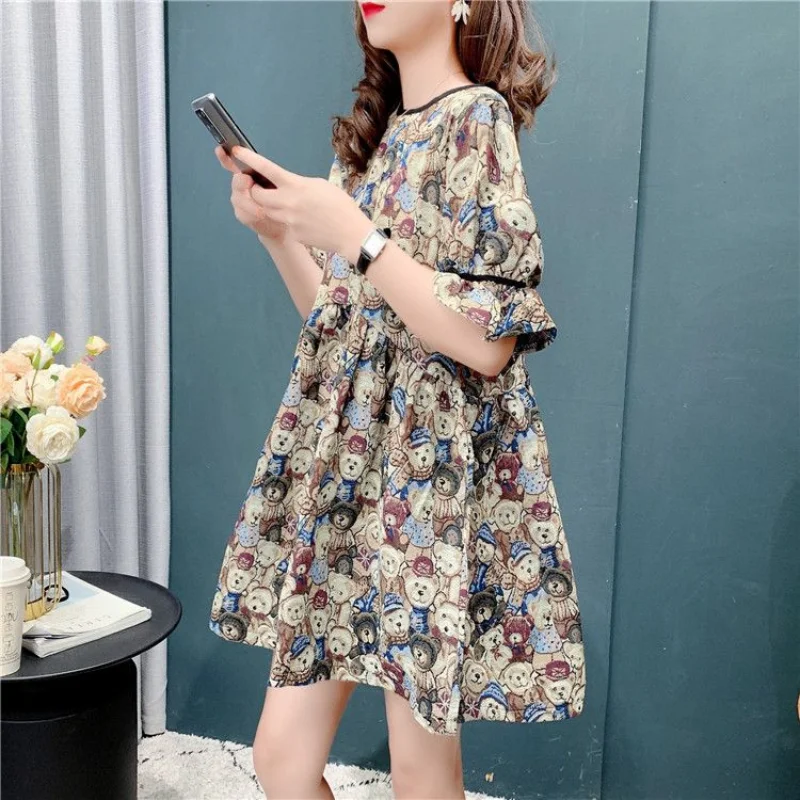 Женское свободное платье А-силуэта повседневная одежда во французском винтажном