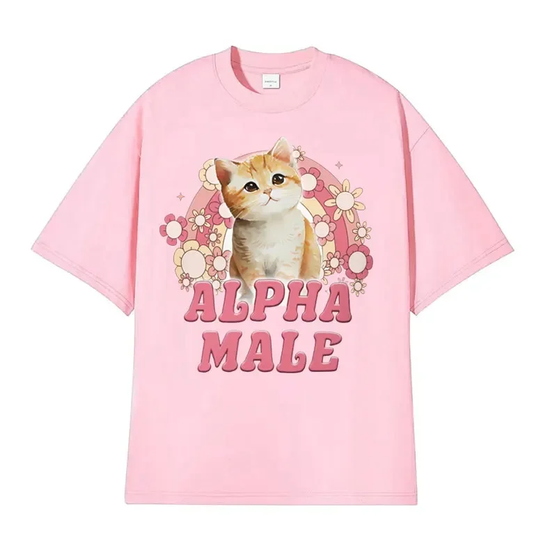 Футболка Мужская/женская с принтом котенка и радуги