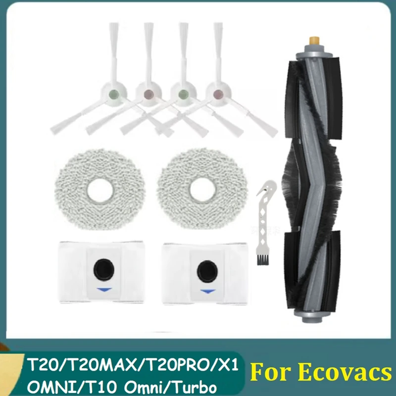 

10PCS Accessories Kit For Ecovacs Deebot T20/T20MAX/T20PRO/X1 OMNI/T10 Omni/Turbo Robot Vacuum Cleaner Main Side Brush
