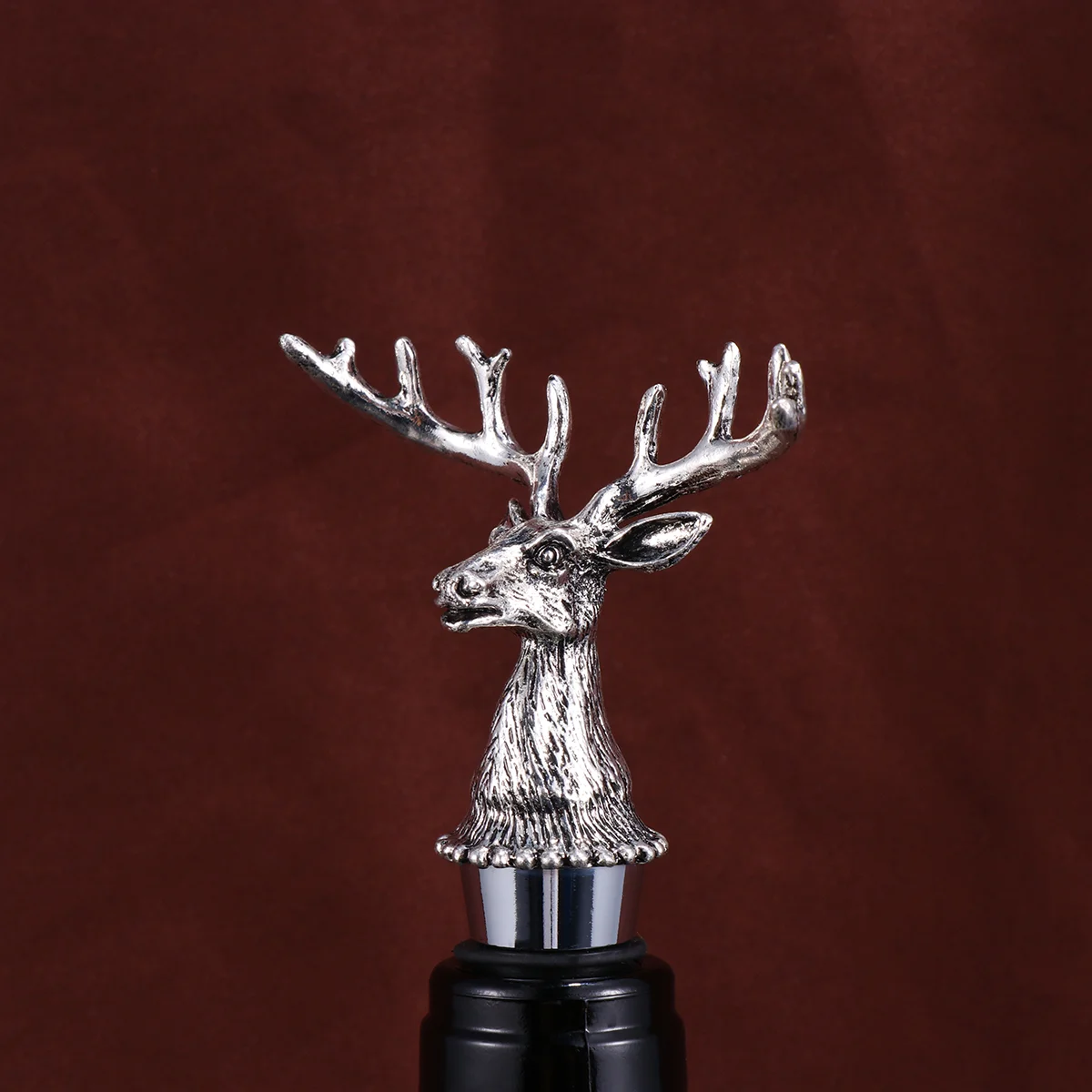 

Stopper Metal Bottle Deer Head Animal Cork Plug Spout Corksrubber Fitting Pourer Elk Alloy Stoppers Reindeer Caps