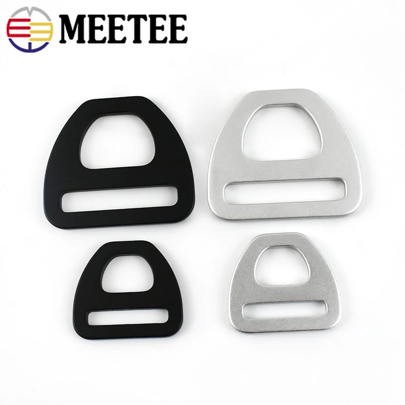 

Meetee 5/10/20Pcs Metal Bag Strap Adjuster Clasps 15/20/25/38mm D Ring Buckles For Webbing Pet Hook DIY Hardware Accessories