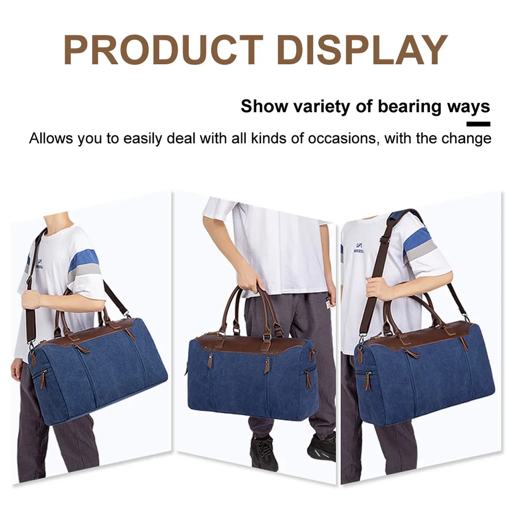 GNWXY Korean Portable Canvas Hand Luggage Big Bag Large Capacity Men Travel Bags Dropshipping Weekend Duffle Travel Bag