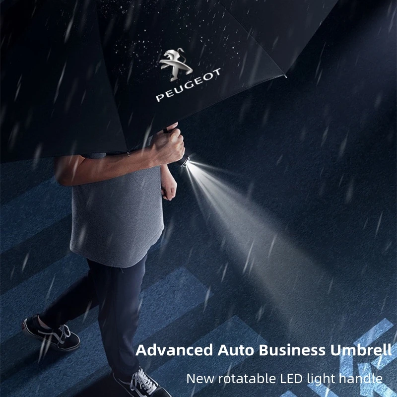 Полностью автоматический складной зонт с двойными костяшками дождевой Зонт