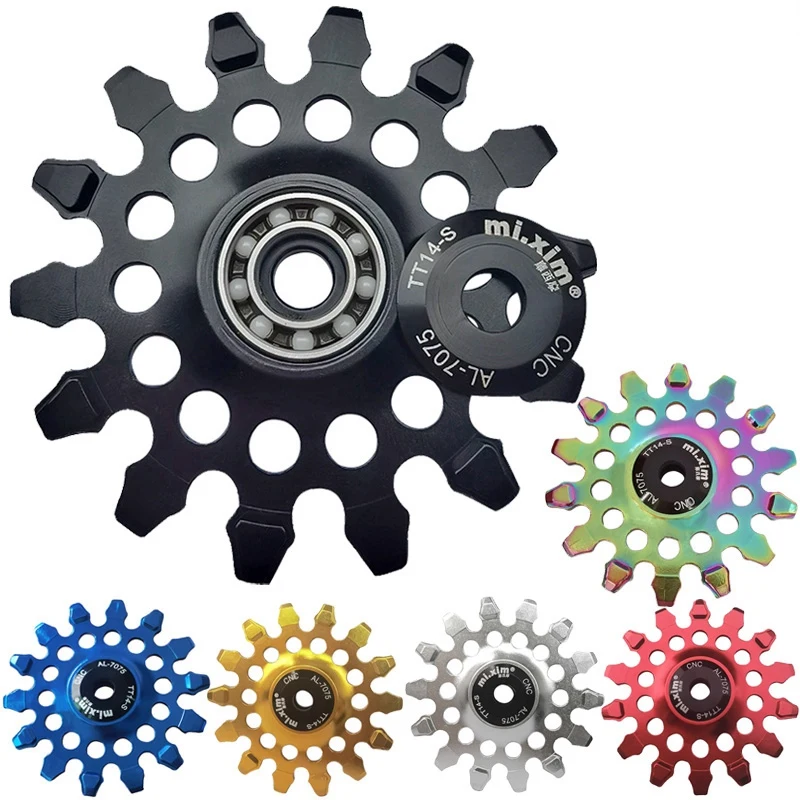 

Задний переключатель передач Mi.Xim 14T для горного велосипеда, оснастка с подшипником, шкив AL7075 CNC, направляющий ролик для дорожного велосипеда