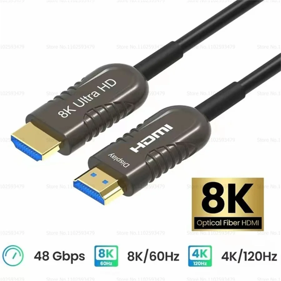 

10 м/15 м Оптическое волокно 8K 60 Гц HDMI 2,1 кабель 48 Гбит/с 4K 120 Гц 144 Гц eARC HDR HDCP 2,2 2,3 HDTV PS5 Blu-Ray Xbox PC TV