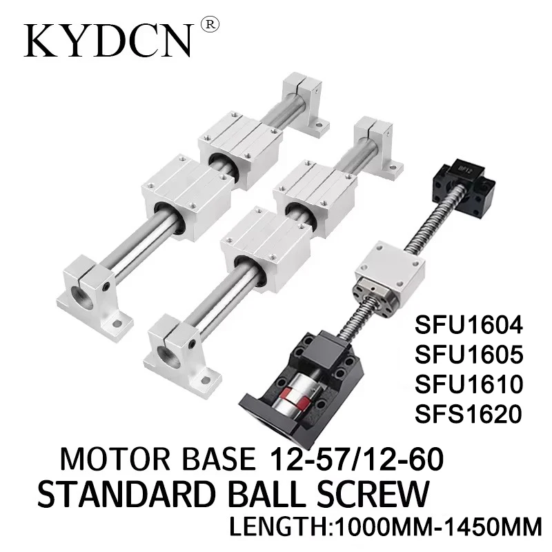 SFU1604 SFU1605 Длина 1000–1450 мм 4 ползунки SC опорные сиденья SK плюс 2 хромированные