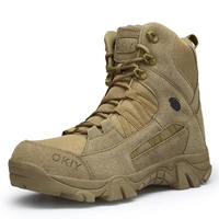 high quality mens military shoes beige combat man ankle tactical army boots male desert waterproof work safety shoes size 39 46