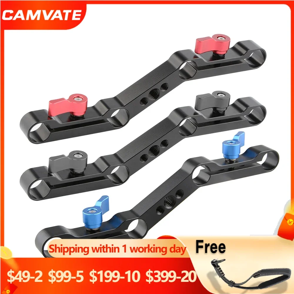 Camvate Offconjunto Z-forma Braçadeira Suporte de Montagem com 15 mm Dupla Haste Braçadeira para Câmera Dslr Ombro Montagem Rig 15 mm Haste Sistema de Apoio