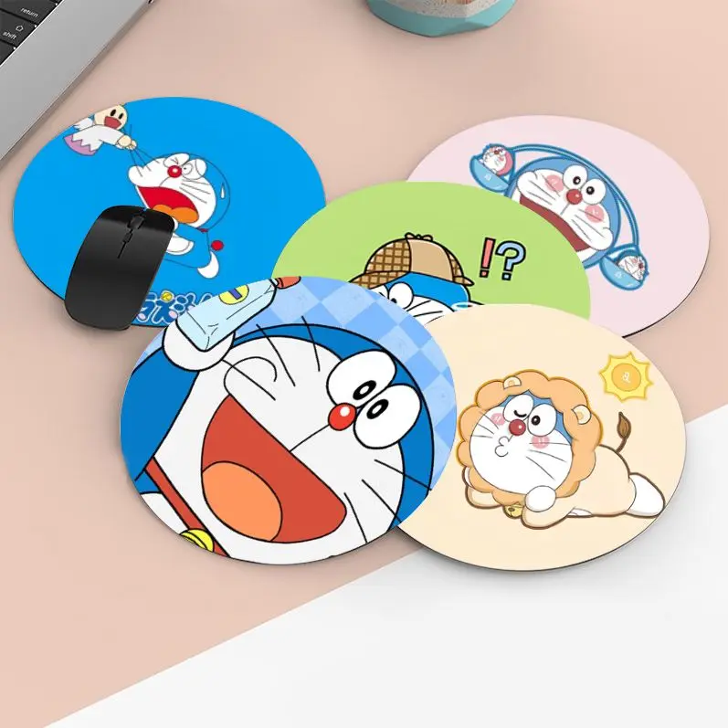 

Cartoon D-Doraemon Mousepad INS Tide Round Keyboard Mat Table Mat Students Cabinet Desktop Mousepad Cup Mats Deskpad Home Decor