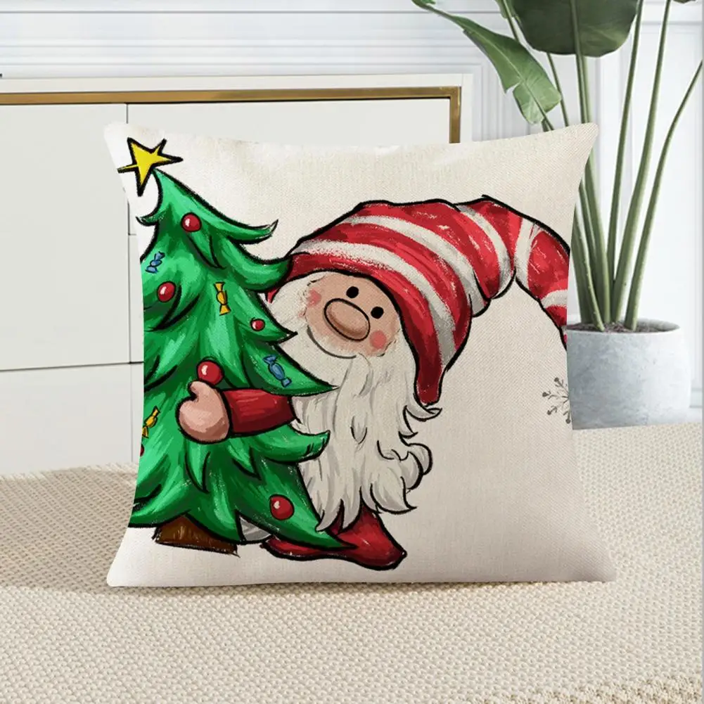

Lightweight Practical Throw Pillow Case Home Hotel Christmas Decor Hidden Zipper Throw Pillow Cover Durable for Festival
