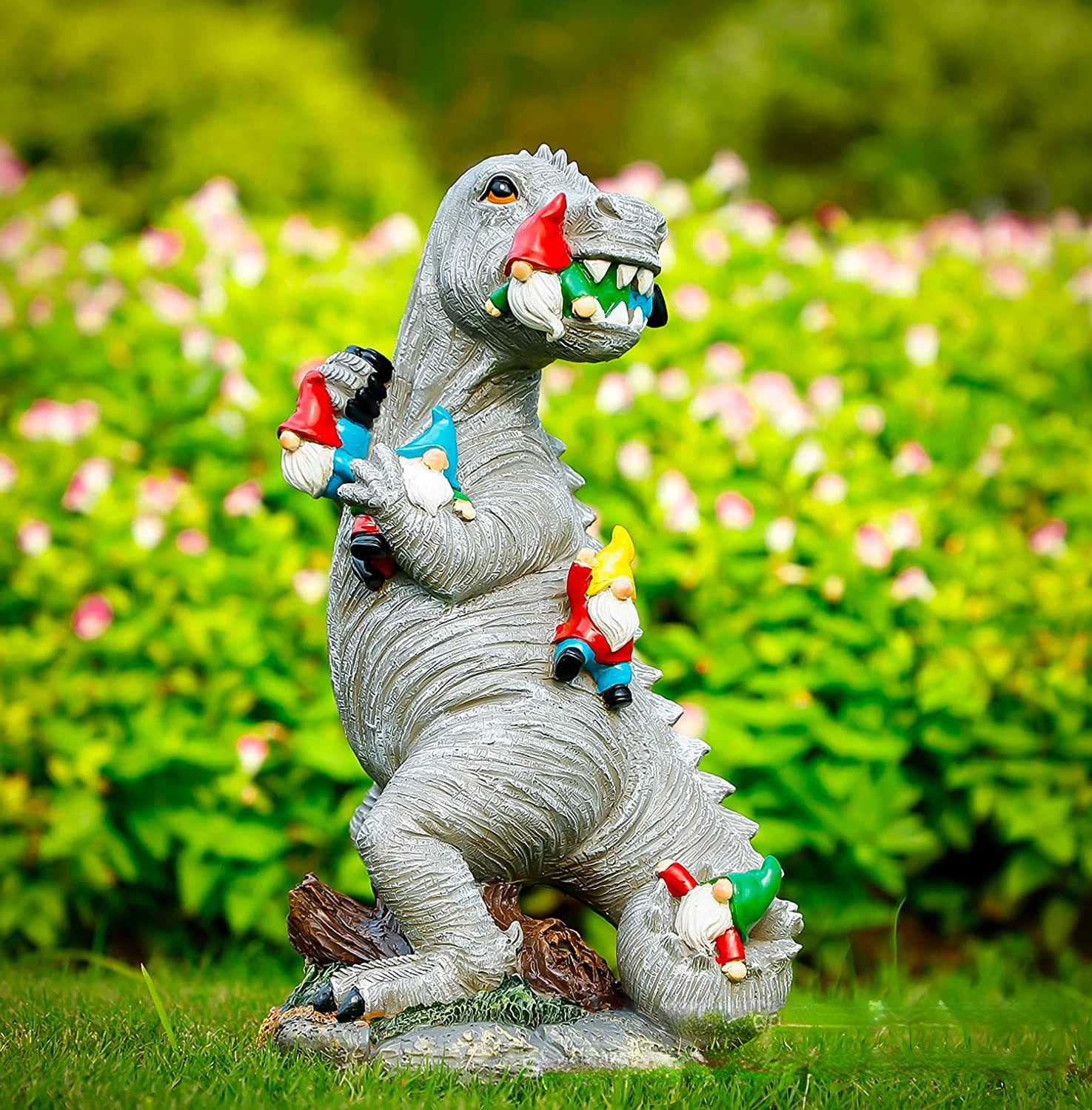 

Garden Gnome Dinosaur Statues Outdoor Decor Eating Gnomes Garden Decor Garden Ornaments Handicraft Flower Pot Accessories
