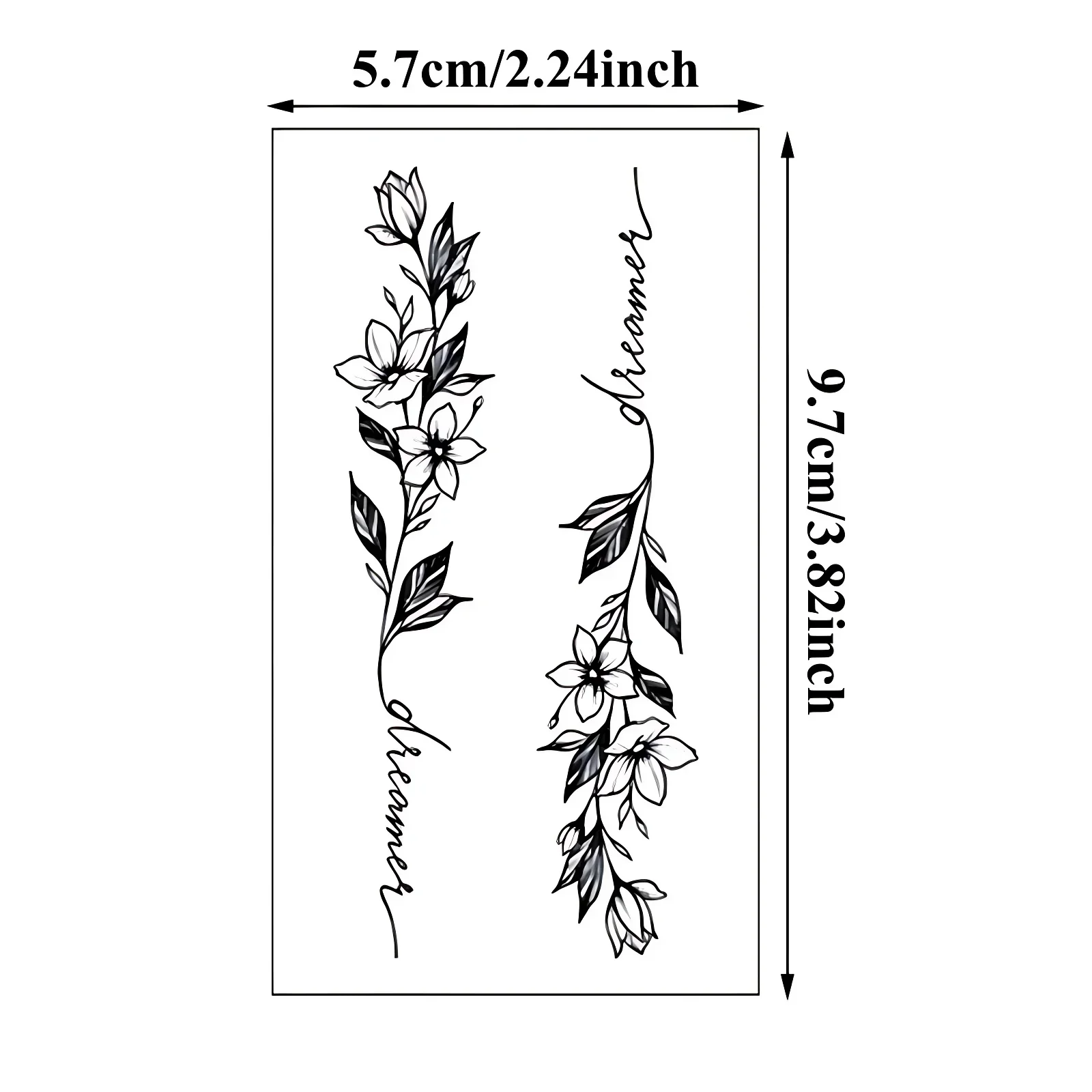 60 шт./лот поддельные женские татуировки с цитатами линия предложений живопись