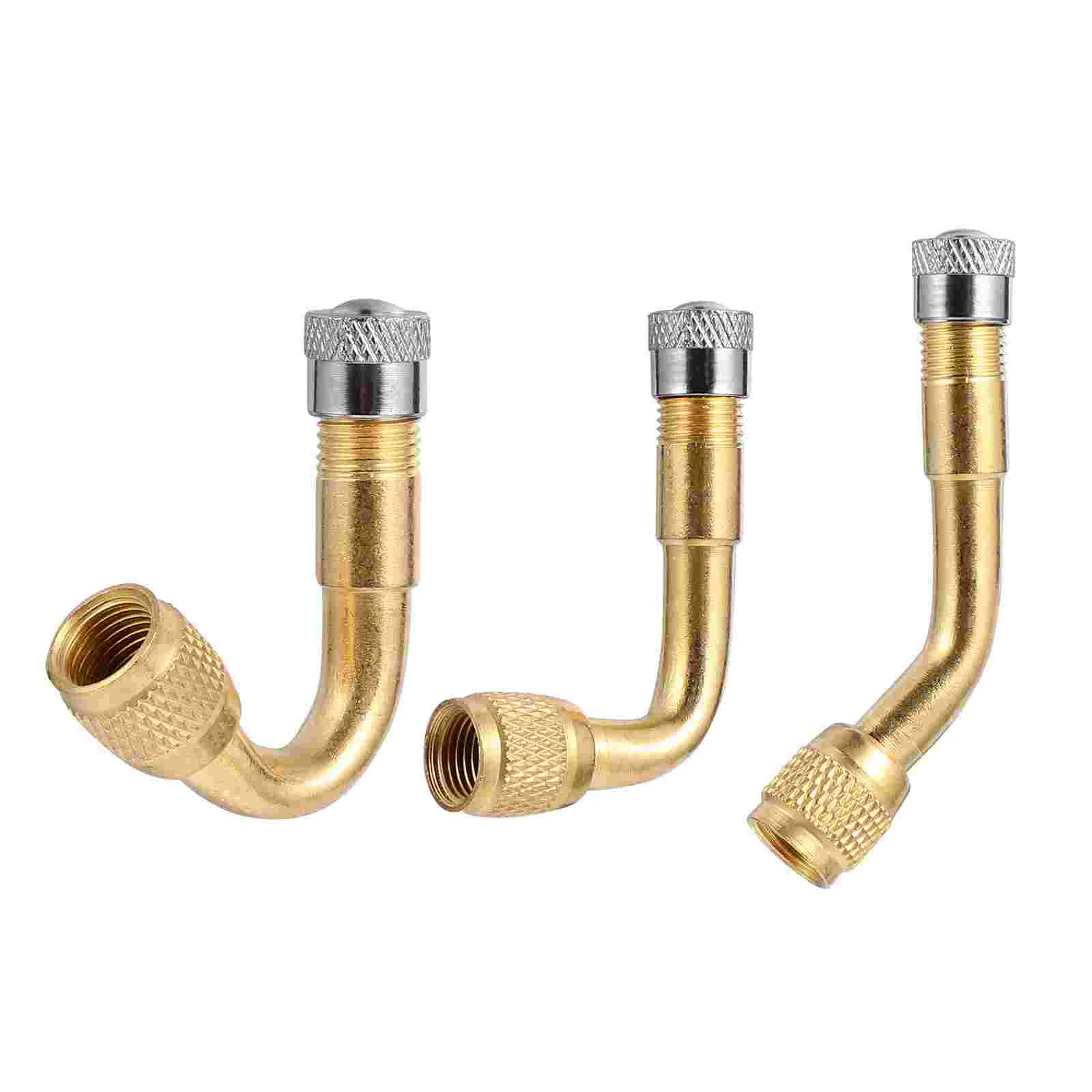 

3 Pcs Valve Copper Stem Extension Adapters Lengthen Tyre Universal Stems Motorbike Adaptor Car