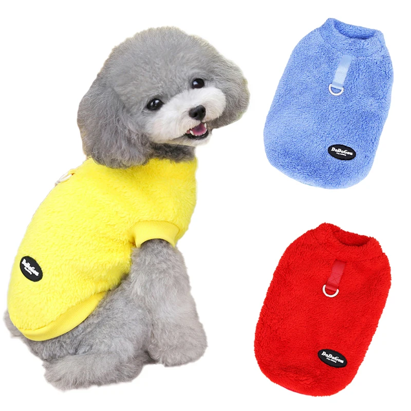 

Soft Warm Dog Clothes Winter Pet Dogs Pullover Sweatshirt Puppy Kitten Vest French Bulldog Yorkies Pug Coat For Small Dogs Cats