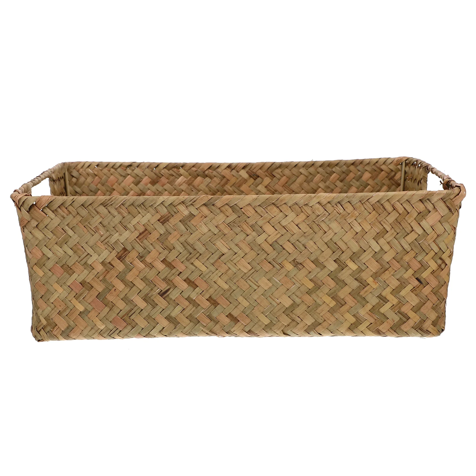 

Basket Storage Wicker Baskets Wovenlarge Organizer Seagrasshandle Bread Pantry Tray Makeup Hyacinth Rattan Hand Shelves Natural