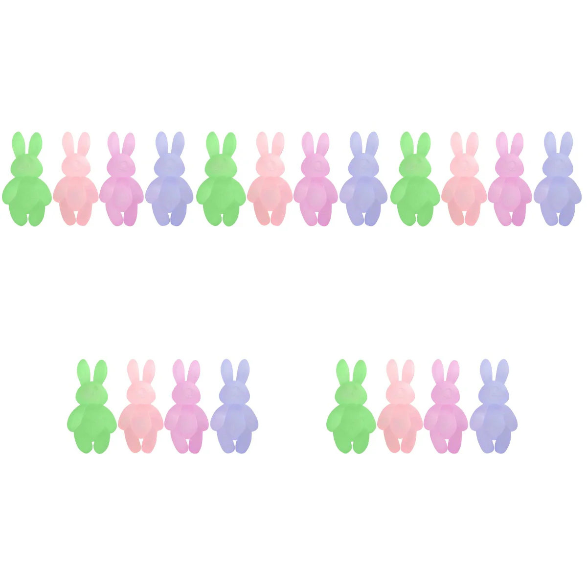 

20 Pcs Miniature Animals Rabbit Figures Resin Rabbit Figurines Decorative Bunny Ornaments