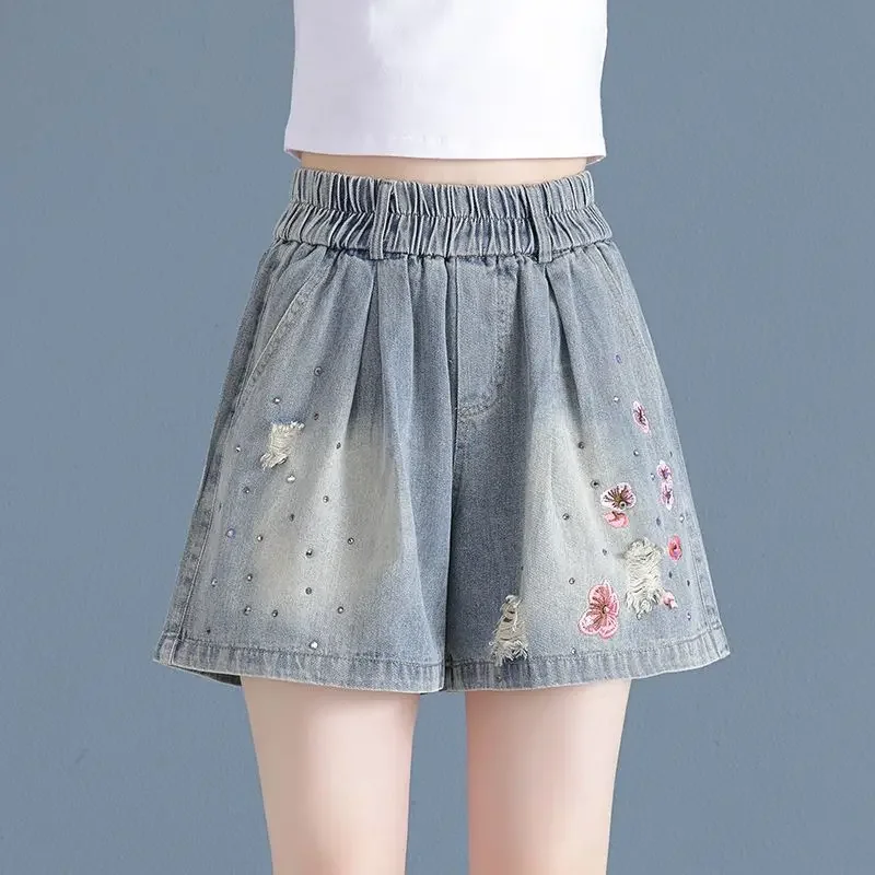 Женские джинсовые шорты jports винтажные женские короткие брюки с вышивкой низкая