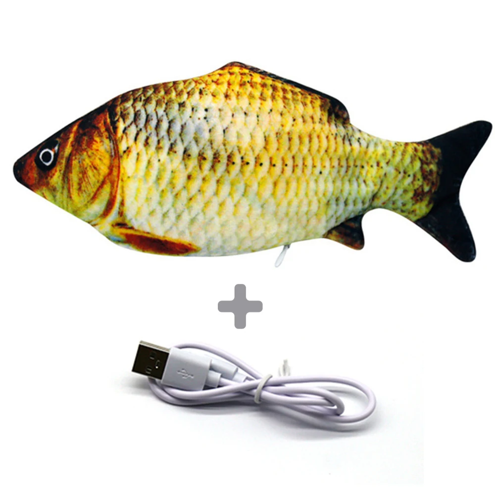 Электрическая игрушка для рыбы зарядное устройство USB рыба кошек Реалистичная