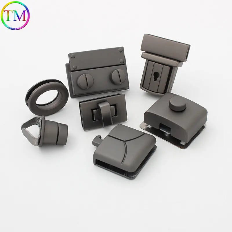 10-50 Pieces Matte Gun Black Turn Twist Lock Tiny Bag Lock Bag Decorative Clasp Diy Leather Buckles Hardward Accessories