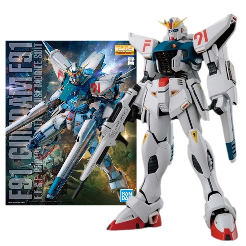 Anime Figures Mg 1/100 F91 2.0 Mobile Suit Gunpla Action Figure Toys For Boys Children's Gifts