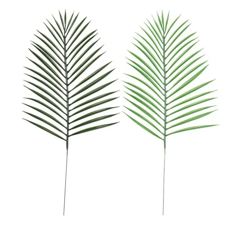 

Palm Artificial Green Plants Plastic Leaves Simulation Scattered Tail Sunflower Leaves Decor Home Wedding Flower Arrangement