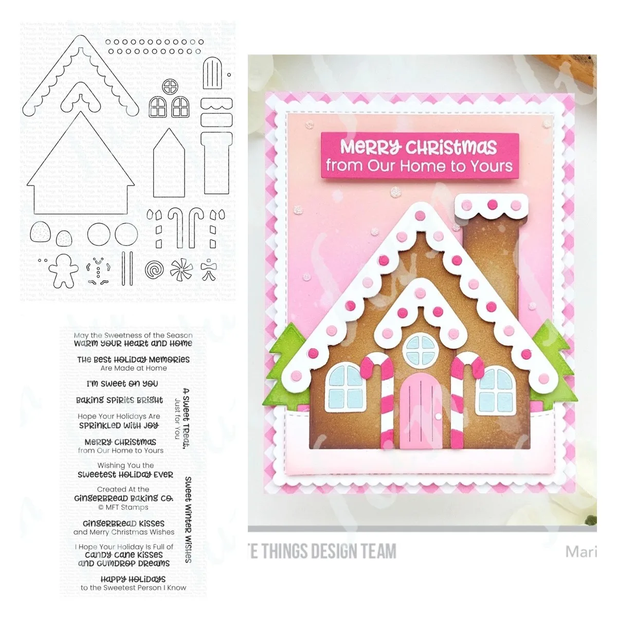 Пряничный домик металлические штампы ручная работа сделай сам тиснение