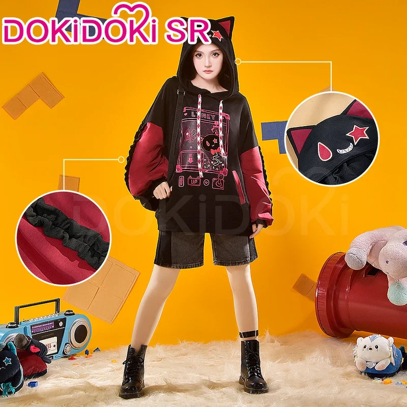 Lynette/Lyney косплей костюм игры Genshin Impact Косплей DokiDoki-SR Lyney Doujin Толстовка Милая