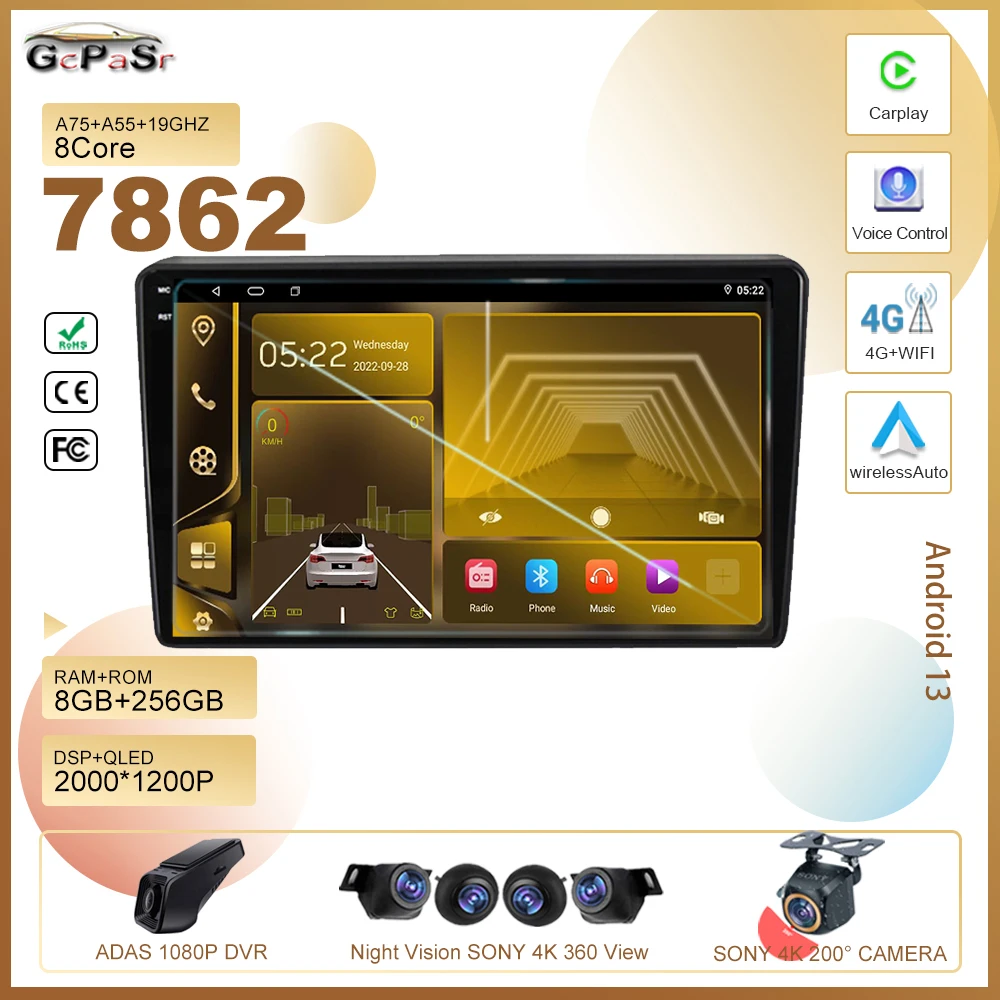

Android 13 Car Dvd For Hyundai H1 II 2 TQ 2007 - 2015 Radio Stereo Multimedia Player 5G GPS Navigation High-performance HDR QLED