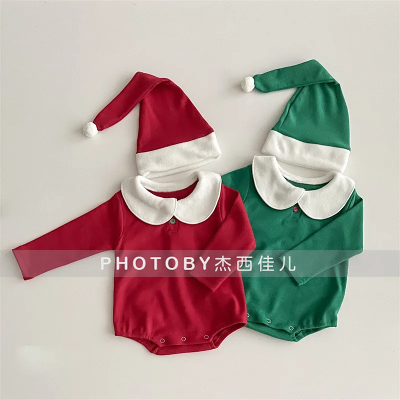 

Children Clothing 2022 Autumn Winter Baby Korean Style New Fashionable Onesie Boys and Girls Baby Cute Christmas Baby Rompers