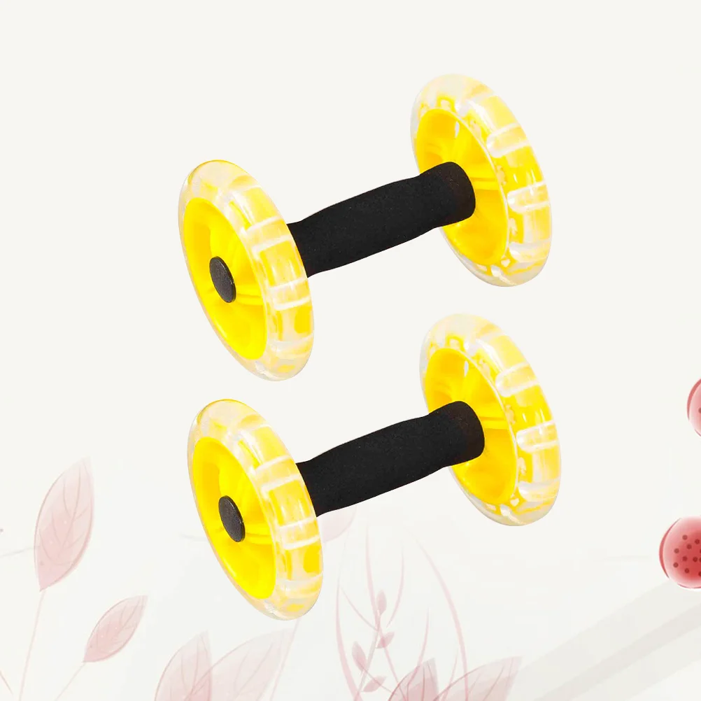 

AB Wheel Roller Ab Trainer Roller Body Push Accessories for Man Woman Home Fitness ( Yellow )
