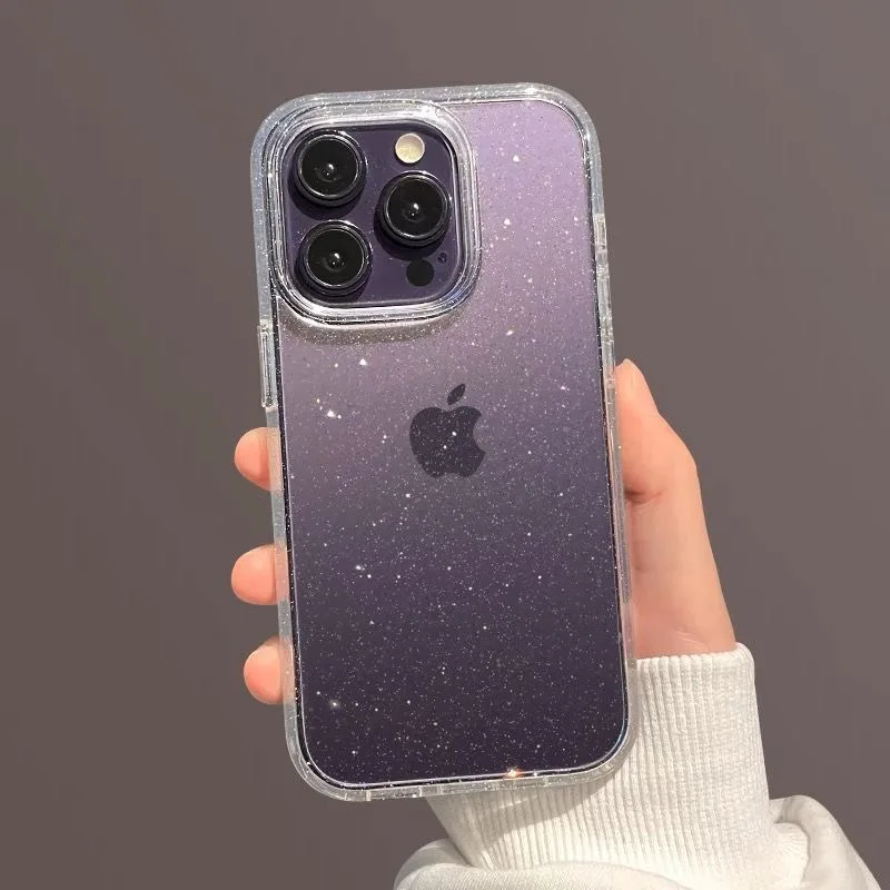 

Luxury Bling Glitter Clear Case For iPhone 14 13 12 11 Pro Max Mini X XR XS 7 8 Plus SE 2022 Transprent Acrylic Shockproof Cover