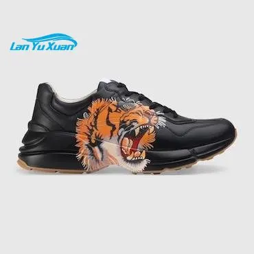 

GG Luxury Original brand top quality Mens Casual Fashion Platform Sports Trainers Strawberry Mouse Wave Mouth Tiger Sneaker