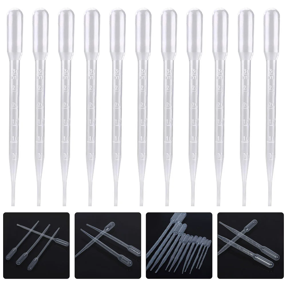 

200 Pcs Calibration Dropper Disposable Droppers Pipettes Chemistry Graduated Tube Drinking Straws Plastic Cat anti chip