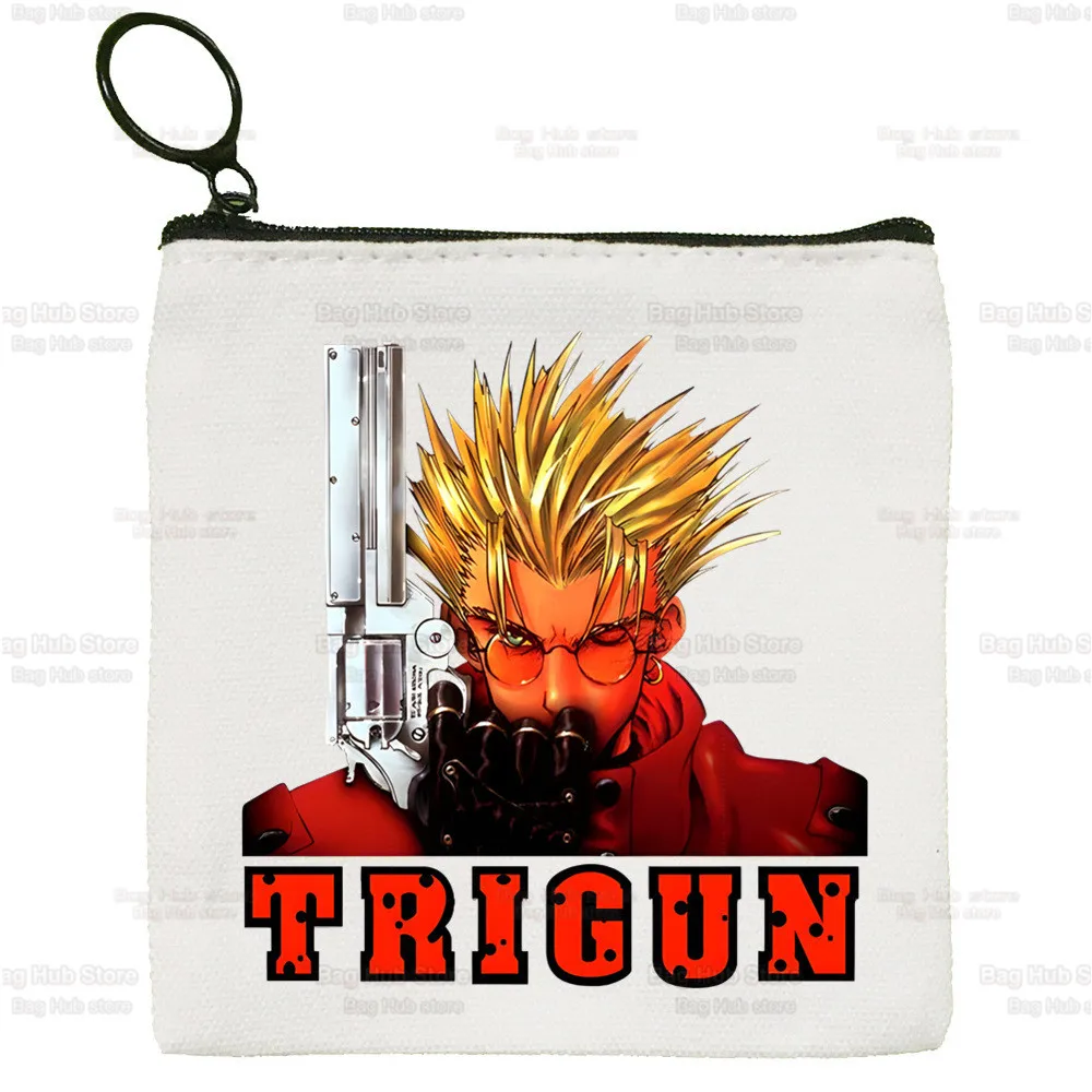 Vash Trigun Typhoon Canvas Coin Purse Custompattern Logo Storage Pouch Canvas Bag New Coin Bag Key Coin Purse